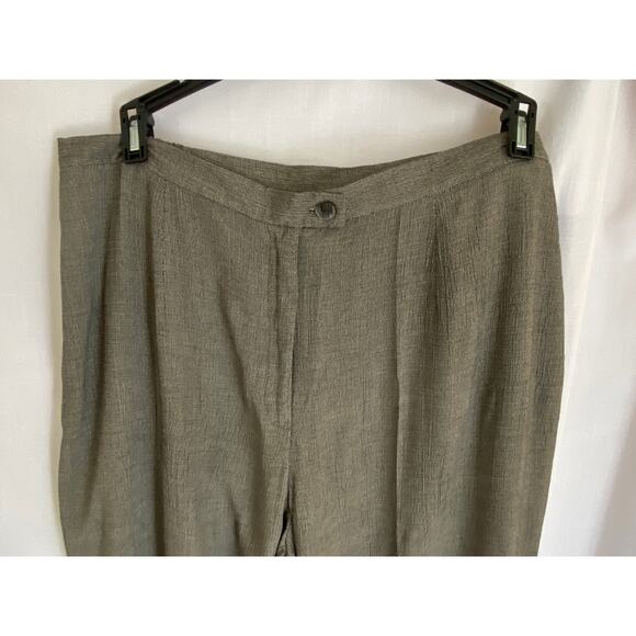 Dressbarn Woman Dress pants sz 18 Houndstooth lightweight black & taupe zip up - Picture 12 of 14
